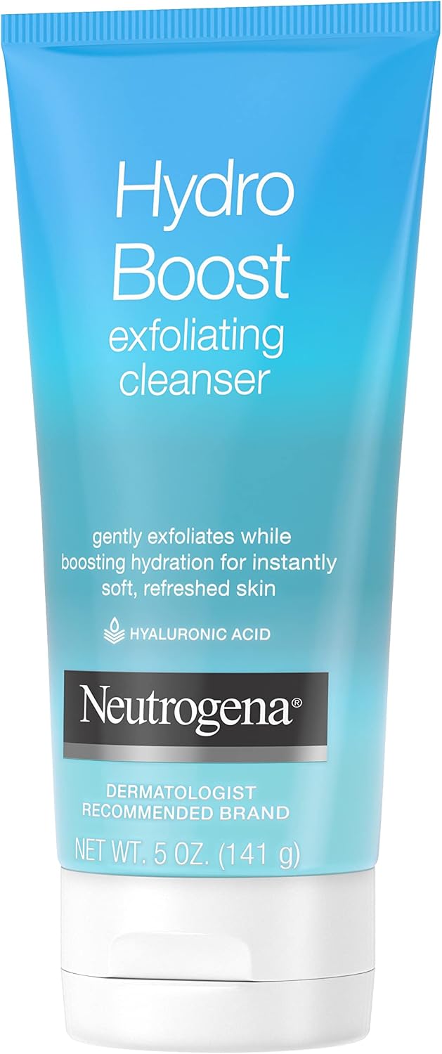 Neutrogena Hydro Boost Exfoliating Facial Cleanser Scrub, 5 oz, 3 Pack | Hyaluronic Acid, Clinically Proven to Increase Skin's Hydration Level, Non-Comedogenic, Oil- Soap- & Paraben-Free - Image 11