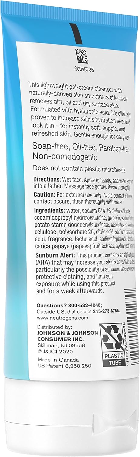 Neutrogena Hydro Boost Exfoliating Facial Cleanser Scrub, 5 oz, 3 Pack | Hyaluronic Acid, Clinically Proven to Increase Skin's Hydration Level, Non-Comedogenic, Oil- Soap- & Paraben-Free - Image 12