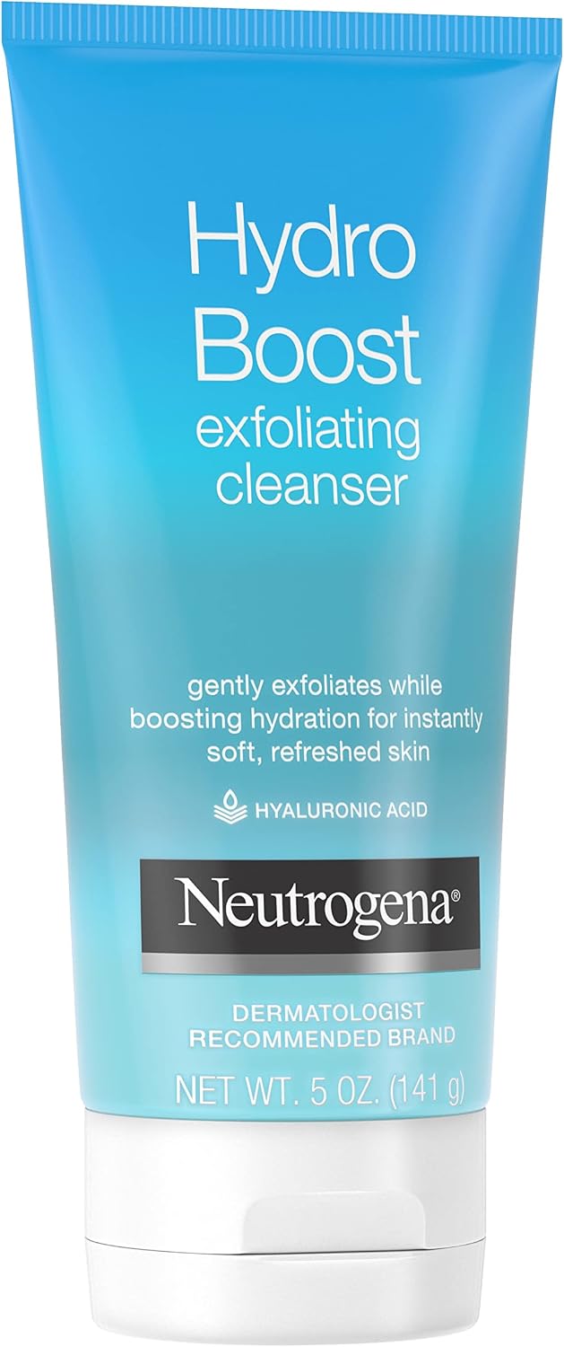 Neutrogena Hydro Boost Exfoliating Facial Cleanser Scrub, 5 oz, 3 Pack | Hyaluronic Acid, Clinically Proven to Increase Skin's Hydration Level, Non-Comedogenic, Oil- Soap- & Paraben-Free - Image 10