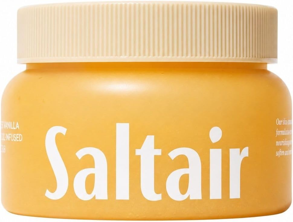 Saltair Body Scrub | Salt Water Vanilla Exfoliating Polish | 1 Count | Polishing texture for rough-feeling buildup and a smoother easy everyday shower regimen