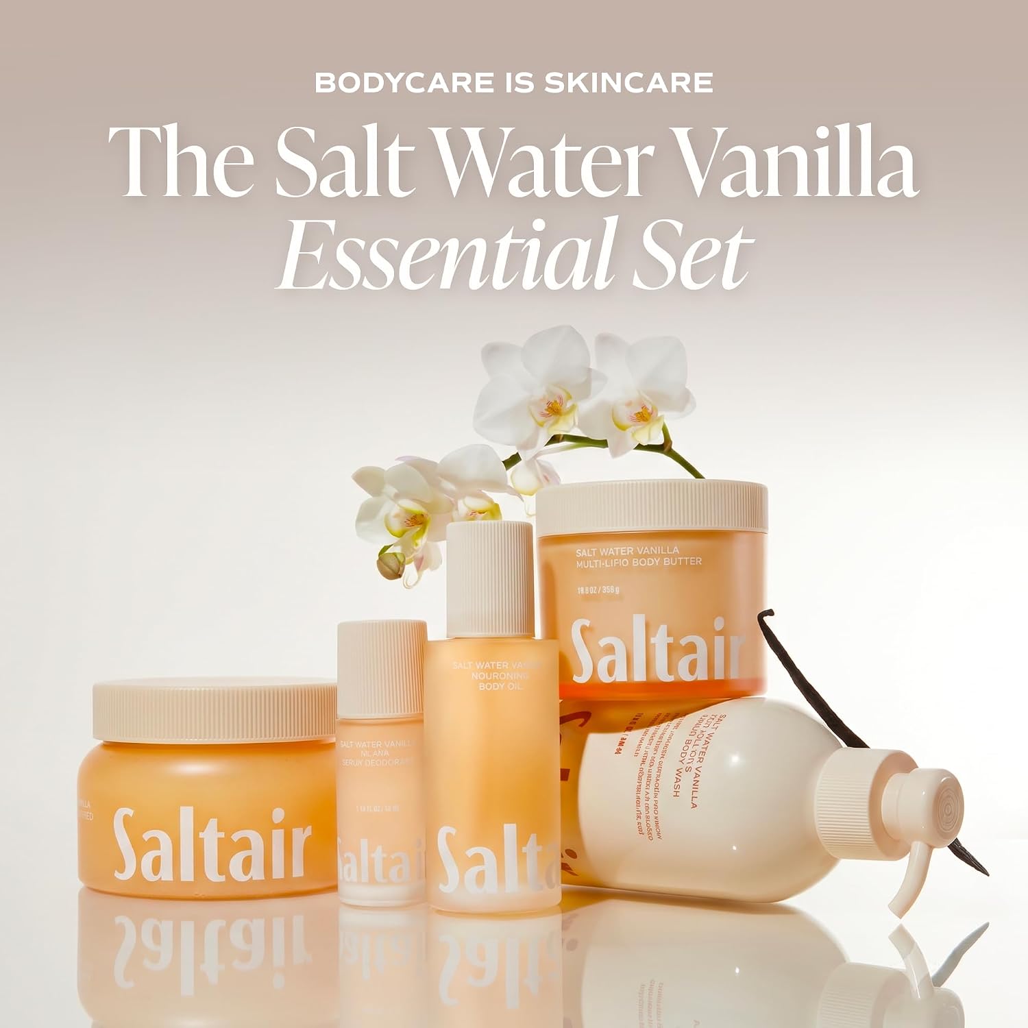 Saltair Body Scrub | Salt Water Vanilla Exfoliating Polish | 1 Count | Polishing texture for rough-feeling buildup and a smoother easy everyday shower regimen - Image 3