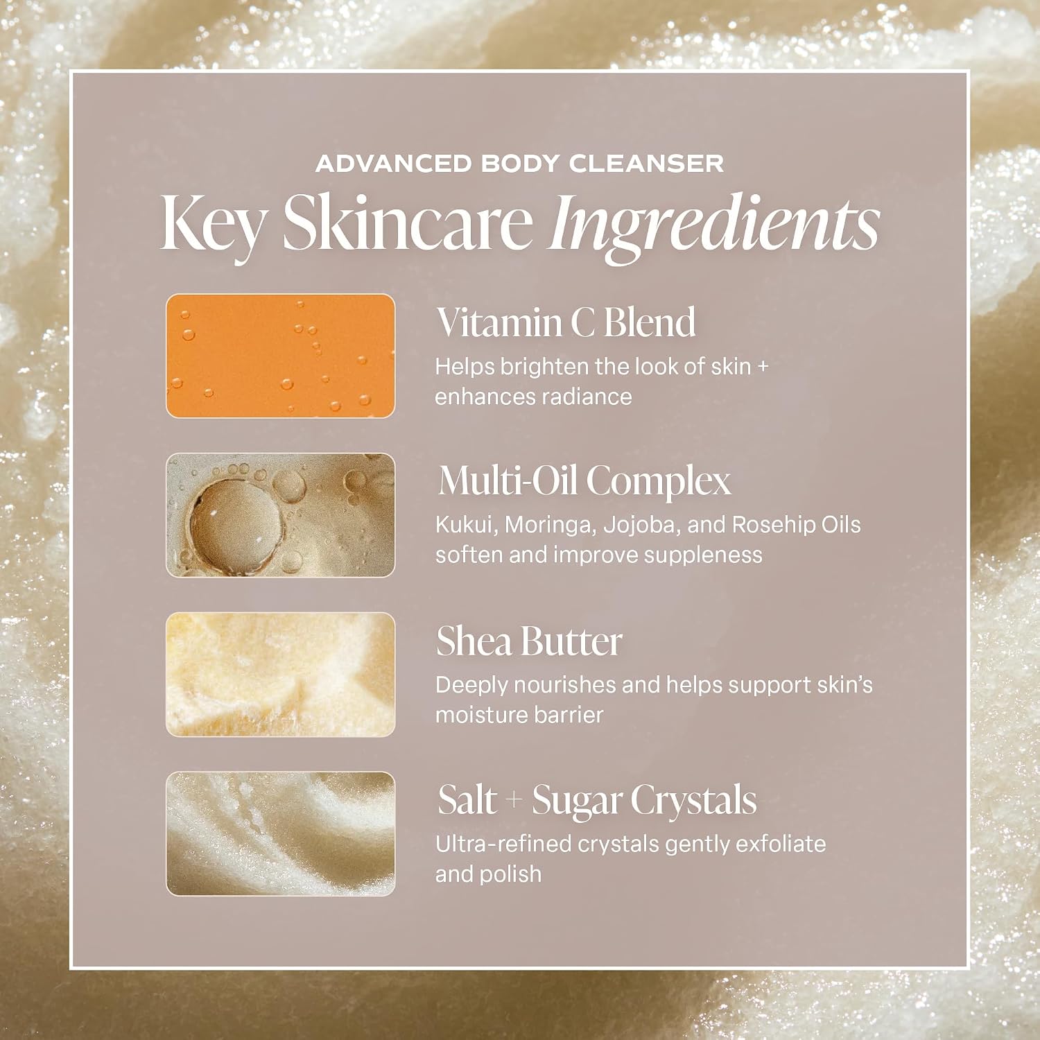 Saltair Body Scrub | Salt Water Vanilla Exfoliating Polish | 1 Count | Polishing texture for rough-feeling buildup and a smoother easy everyday shower regimen - Image 7