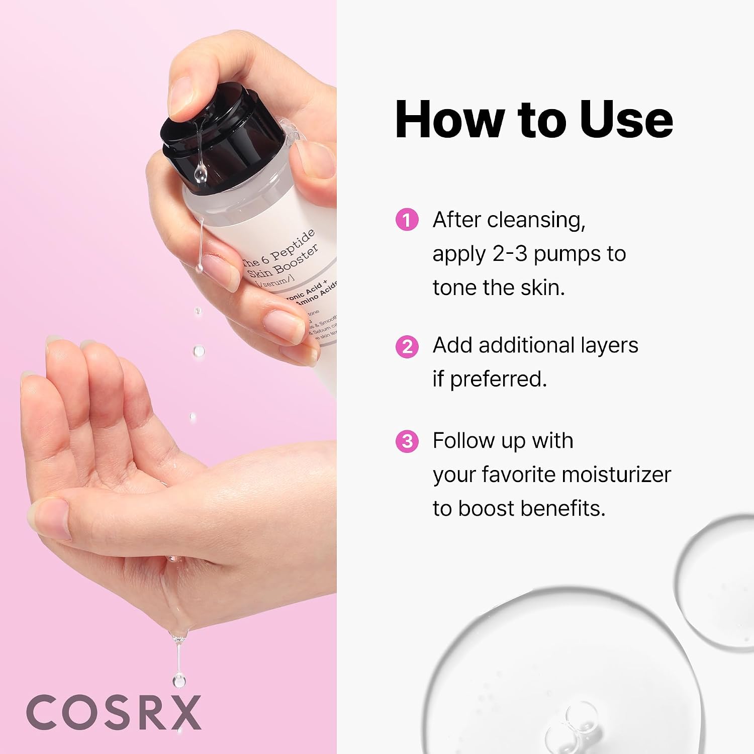 COSRX 6X Peptide Collagen Skin Booster Toner Serum for Dull Skin, 5.07 oz | Preps Skin with Copper Peptides, GHK-Cu for Uneven Skin Texture, Skin Renewal Boosting Facial Essence, Korean Skin Care - Image 10